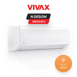 Aparat de aer conditionat VIVAX N-Design ACP-18CH50AENI Wi-Fi R32 Inverter 18000 BTU/h